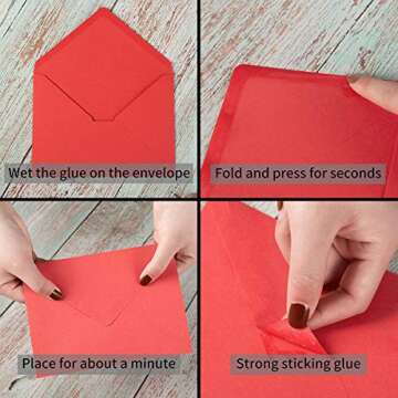 50 Pack A7 Colorful Envelopes for Invitations