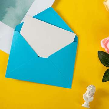 50 Pack A7 Colorful Envelopes for Invitations
