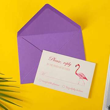 50 Pack A7 Colorful Envelopes for Invitations