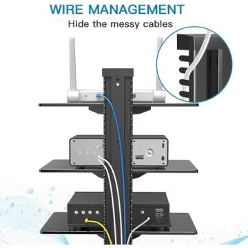 PERLESMITH Floating Wall Mounted Shelf for AV Components