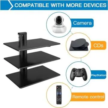 PERLESMITH Floating Wall Mounted Shelf for AV Components
