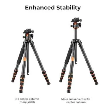 K&F Concept 62-inch Carbon Fiber Tripod, Portable & Versatile