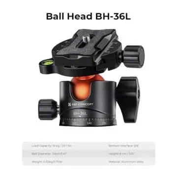 K&F Concept 62-inch Carbon Fiber Tripod, Portable & Versatile