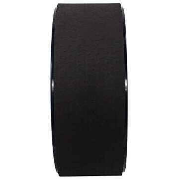Fitvids Yoga Wheel for Stretching Yoga Prop Wheel, Comfortable Support for Yoga Poses and Backbends, Black