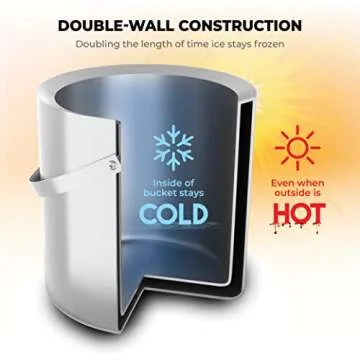 FineDine Stainless Steel Insulated Ice Bucket - 3L