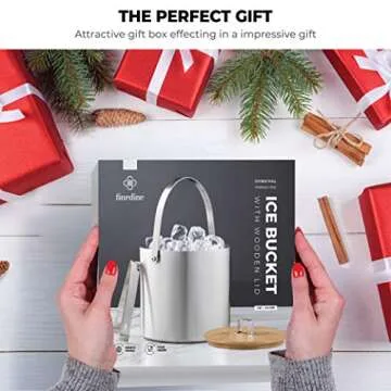 FineDine Stainless Steel Insulated Ice Bucket - 3L