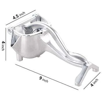 Manual Fruit Press Juicer, Heavy Duty Single Press Lemon Squeezer Premium Quality Metal Aluminum Alloy Hand Juicer Fruit Squeezer for Lemon, Orange, Grape1 Pack