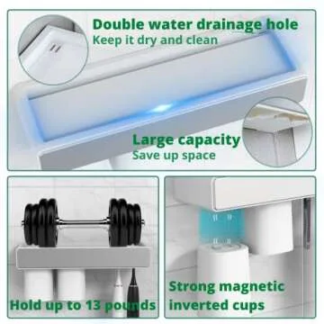 Elegant Wall-Mounted Toothbrush Holder and Toothpaste Dispenser