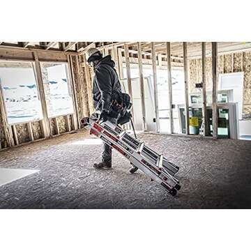 Little Giant Ladder Systems, Velocity with Wheels, M17, 17 Ft, Multi-Position Ladder, Ratchetâ„¢ leg levelers, Aluminum, Type 1A, 300 lbs weight rating, (15417-801)