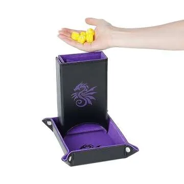 Foldable Portable D&D Dice Tower with Tray for RPG Games