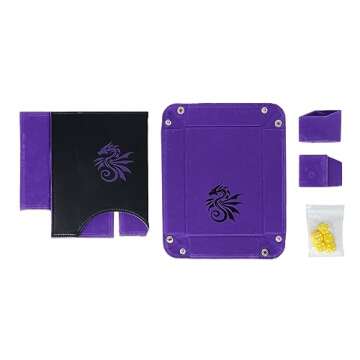 Foldable Portable D&D Dice Tower with Tray for RPG Games