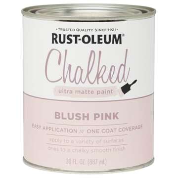 Rust-Oleum 1 qt Brands 285142 Blush Pink Chalked Ultra Matte Paint, 30 Fl Oz (Pack of 1)
