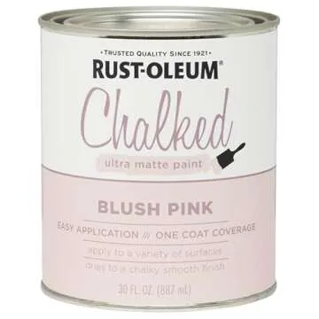 Rust-Oleum 1 qt Brands 285142 Blush Pink Chalked Ultra Matte Paint, 30 Fl Oz (Pack of 1)