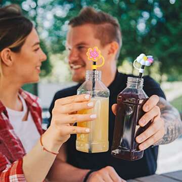 20 Cute Silicone Straw Cover Caps - Reusable & Fun