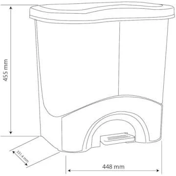 Mintra Home Trash Bins - 3 Gallon - 17.5inW x 17.5inH x 13inD - Double Bin - Green/Blue - Recycle, Trash, Can, Bin, Garbage, Plastic, Wastebasket, Adjustable, Removable, Home, Office, Durable