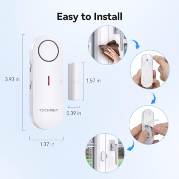 TECKNET Door Alarms for Home Security & Kids Safety
