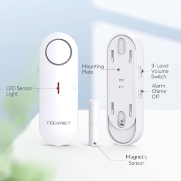 TECKNET Door Alarms for Home Security & Kids Safety