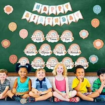 Groovy Happy Birthday Bulletin Board Set for Classroom