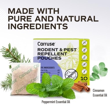 CARRUSE Peppermint Oil Rodent Repellent 10 Packs