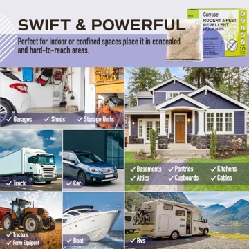 CARRUSE Peppermint Oil Rodent Repellent 10 Packs