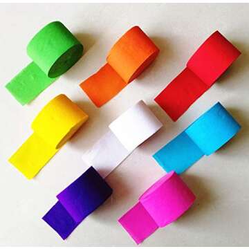 91.8 Feet Assorted Party Streamers for Vibrant Celebrations