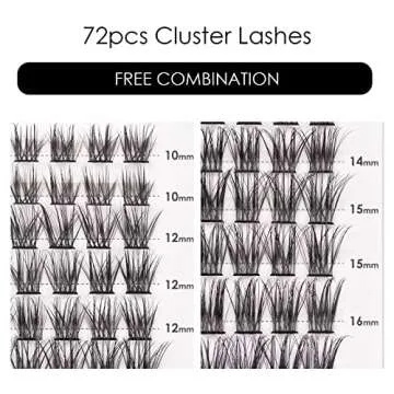 Cluster Lashes - 72 Individual Lash Clusters for Beautiful DIY Styles
