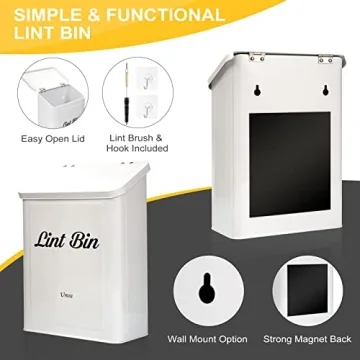 Uross Magnetic Lint Bin for Organized Laundry Room