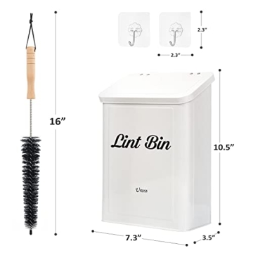 Uross Magnetic Lint Bin for Organized Laundry Room