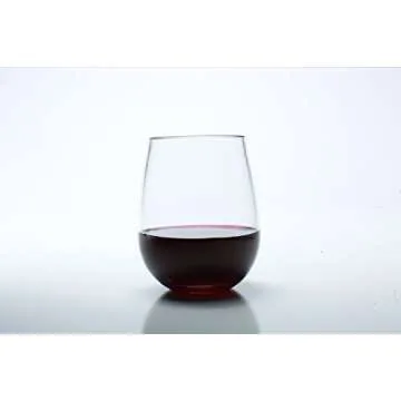 Stemless Wine Glasses - Unbreakable Shatterproof BPA Free Plastic Tritan (Set of 8) 16oz - Dishwasher Safe