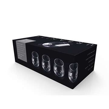 Stemless Wine Glasses - Unbreakable Shatterproof BPA Free Plastic Tritan (Set of 8) 16oz - Dishwasher Safe