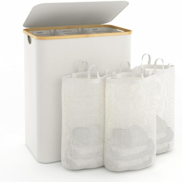 Bathola Laundry Hamper 160L 3-Section Storage Solution