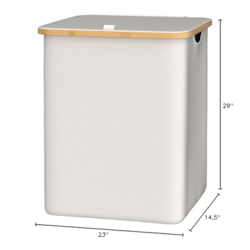 Bathola Laundry Hamper 160L 3-Section Storage Solution