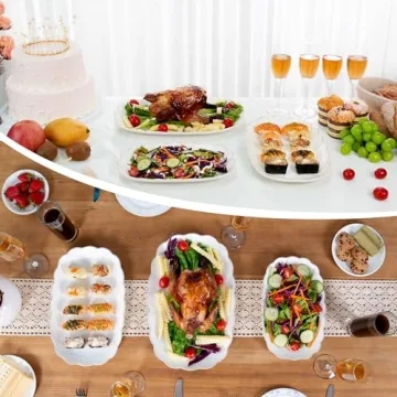 Kassel Ceramic Serving Platters | Elegant Oval Trays Set