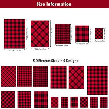 Aneco Buffalo Plaid Gift Bags for Eco-Friendly Wrapping