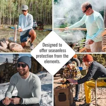 Vapor Apparel Men's Outdoor UPF 50+ Long Sleeve T-Shirt, UV Sun Protection for Fishing, Running, Hiking, XL, Pearl Grey