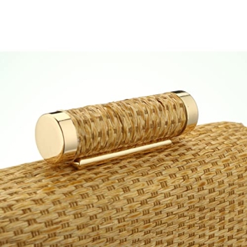 YYW Straw Purse - Elegant Hand-Woven Evening Handbag
