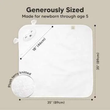 KeaBabies Baby Hooded Towel - Viscose Derived from Bamboo Baby Towel, Toddler Bath Towel, Infant Towels, Large Hooded Towel, Soft Baby Towels with Hood for Girls, Babies, Newborn Boys (Lamb)