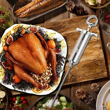 Stainless Steel Meat Injector Kit with Marinade Needles