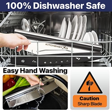 16" Pizza Cutter Rocker Blade with Protective Cover and Versatility