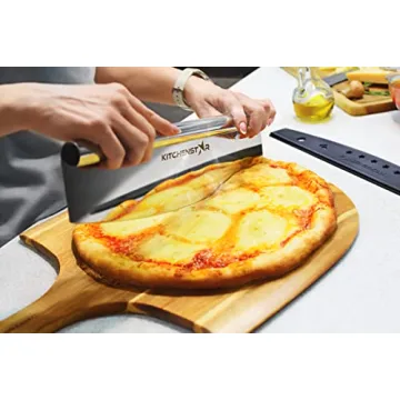 16" Pizza Cutter Rocker Blade with Protective Cover and Versatility