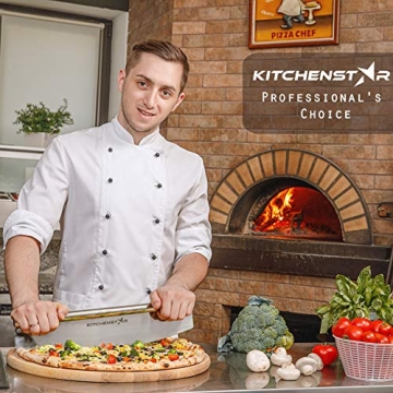 16" Pizza Cutter Rocker Blade with Protective Cover and Versatility