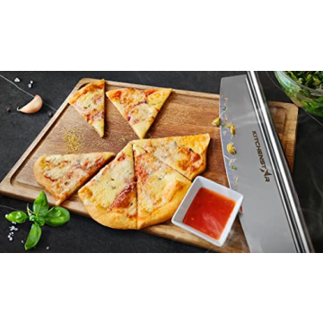 16" Pizza Cutter Rocker Blade with Protective Cover and Versatility