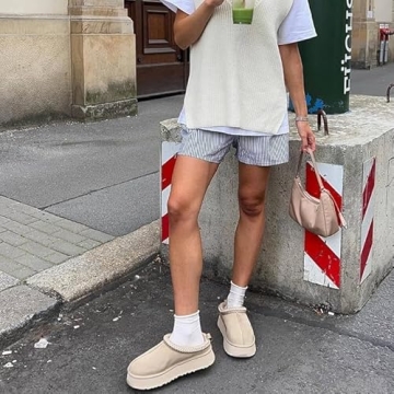 Cozy INPAKSA Women's Platform Mini Boots