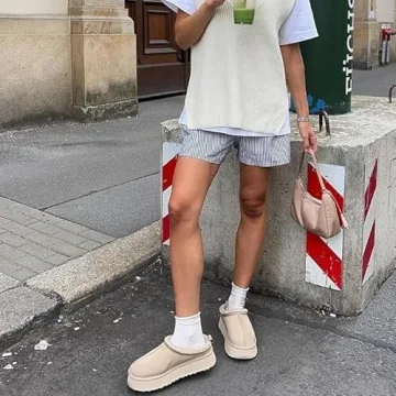 Cozy INPAKSA Women's Platform Mini Boots