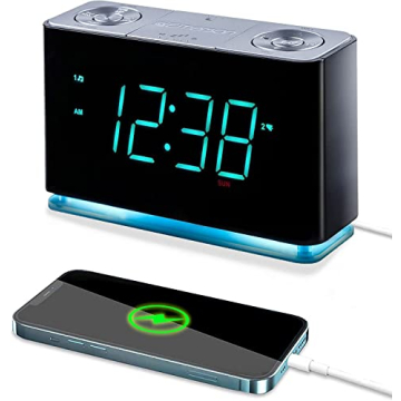 Emerson Smartset Alarm Clock Radio with Bluetooth Speaker & USB Port