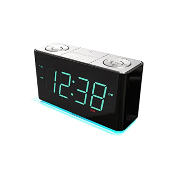 Emerson Smartset Alarm Clock Radio Bluetooth Speaker USB Port