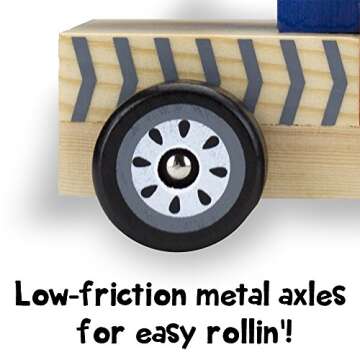 Wooden Wheels Tough Jobs Pack: Natural Beech Wood Tractor, Pickup Truck, and Cement Mixer