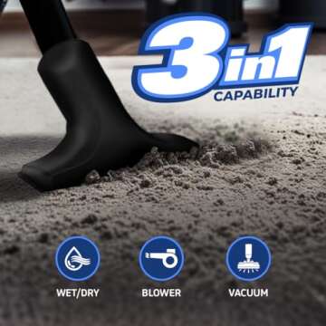 Koblenz WD-2L Portable Wet Dry Vacuum for Home & Car