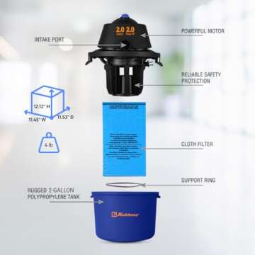 Koblenz WD-2L Portable Wet Dry Vacuum for Home & Car