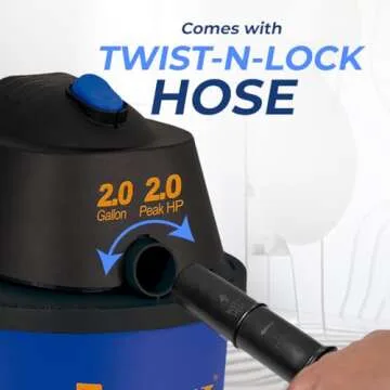 Koblenz WD-2L Portable Wet Dry Vacuum for Home & Car